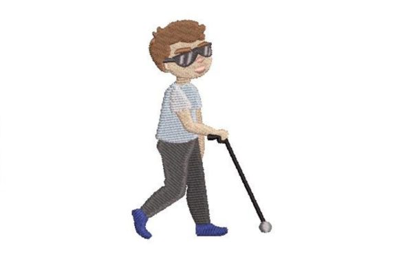 Reviewing Child with Blind Walking Stick for Etsy