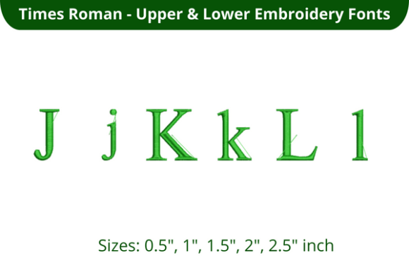 Reviewing Times Roman Font JKL for Embroidery